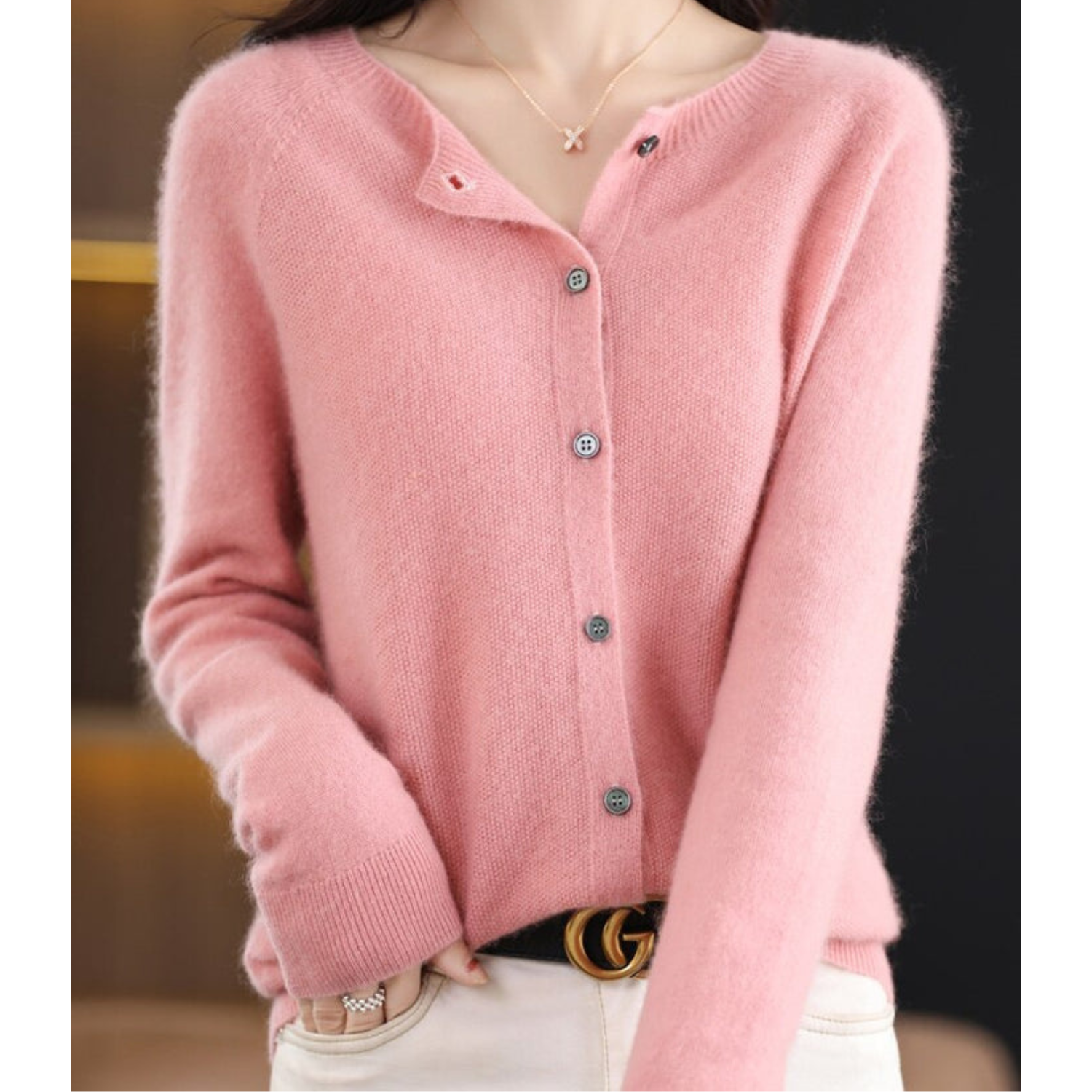 Women's Long Cardigan with Button Closure – Relaxed Fit, Soft Knit for Everyday Wear 1