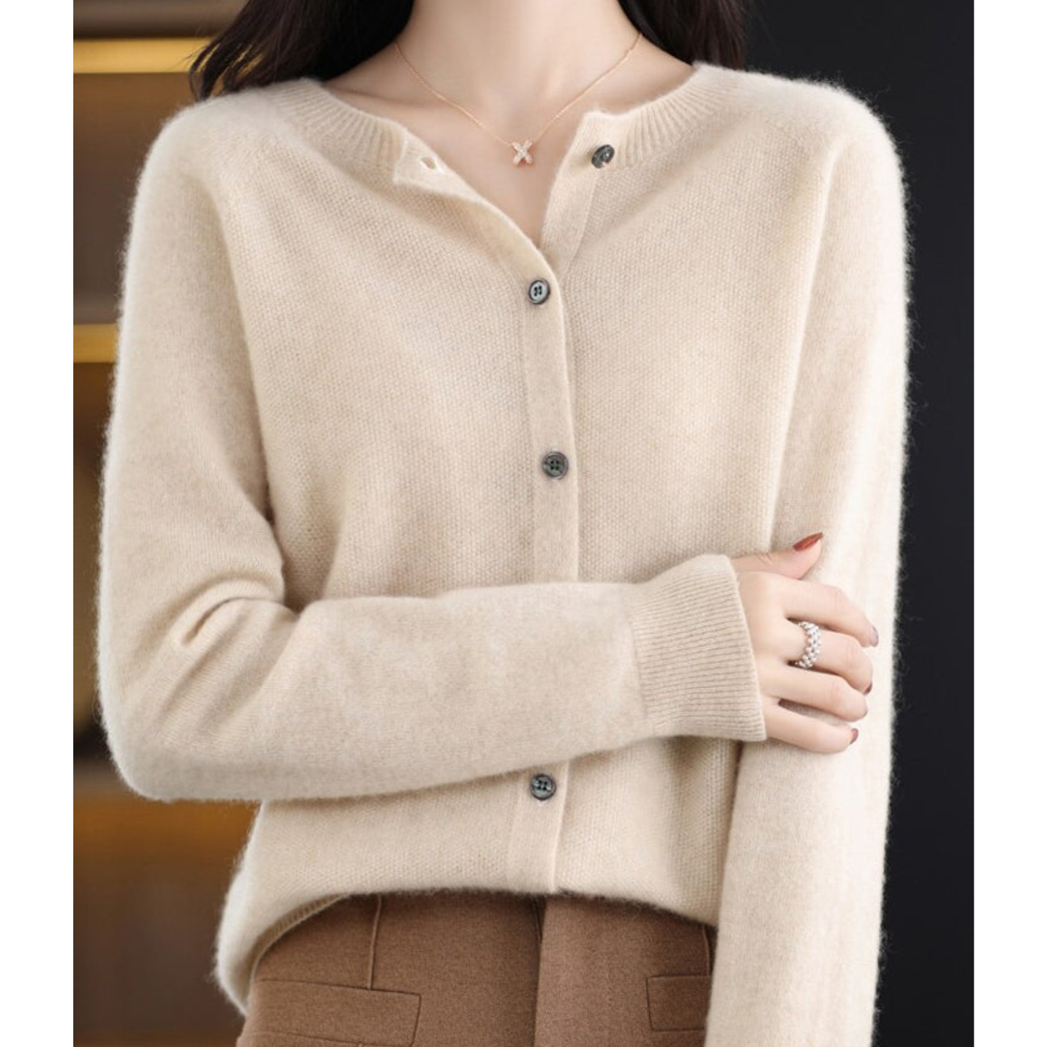 Women's Long Cardigan with Button Closure – Relaxed Fit, Soft Knit for Everyday Wear 10