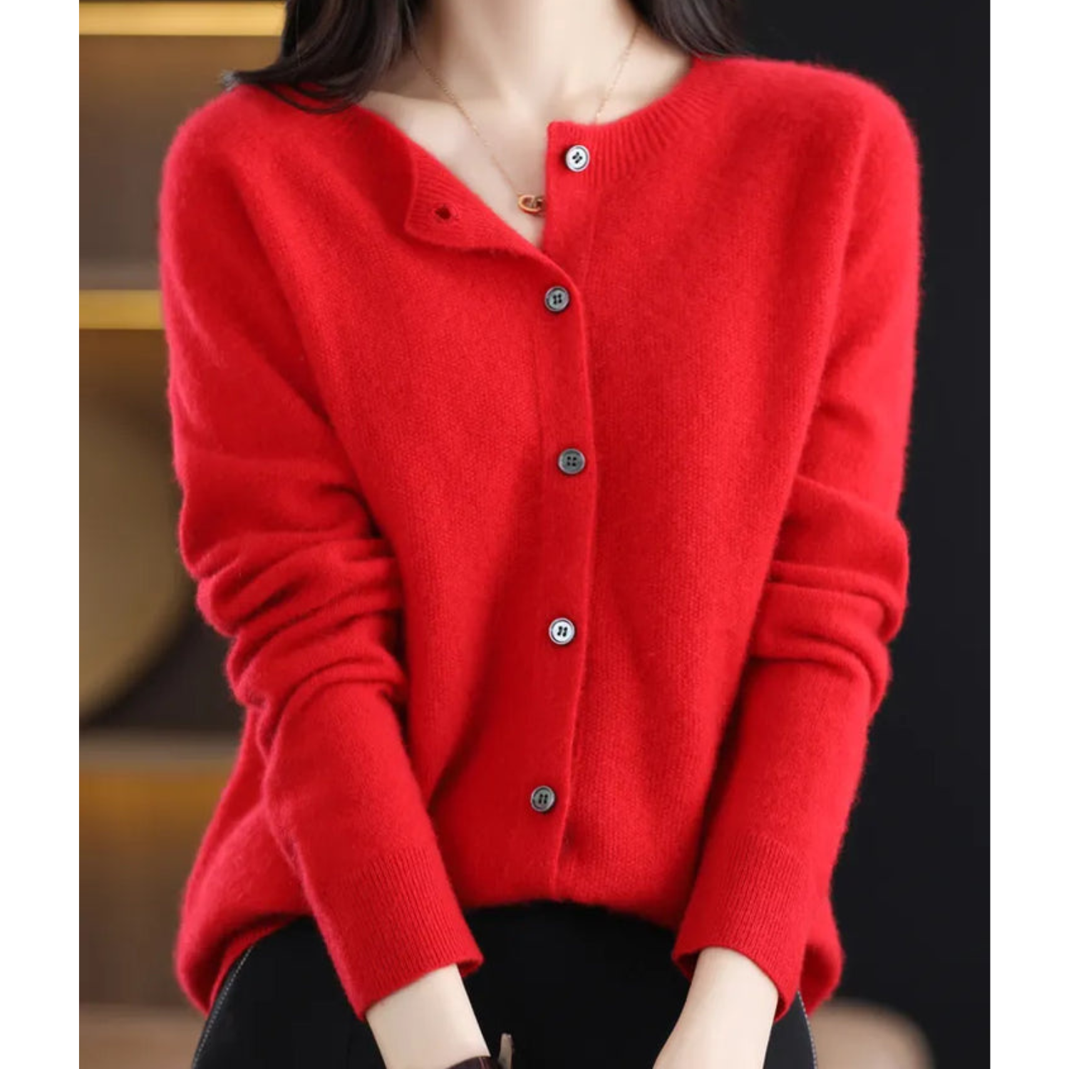 Women's Long Cardigan with Button Closure – Relaxed Fit, Soft Knit for Everyday Wear 12