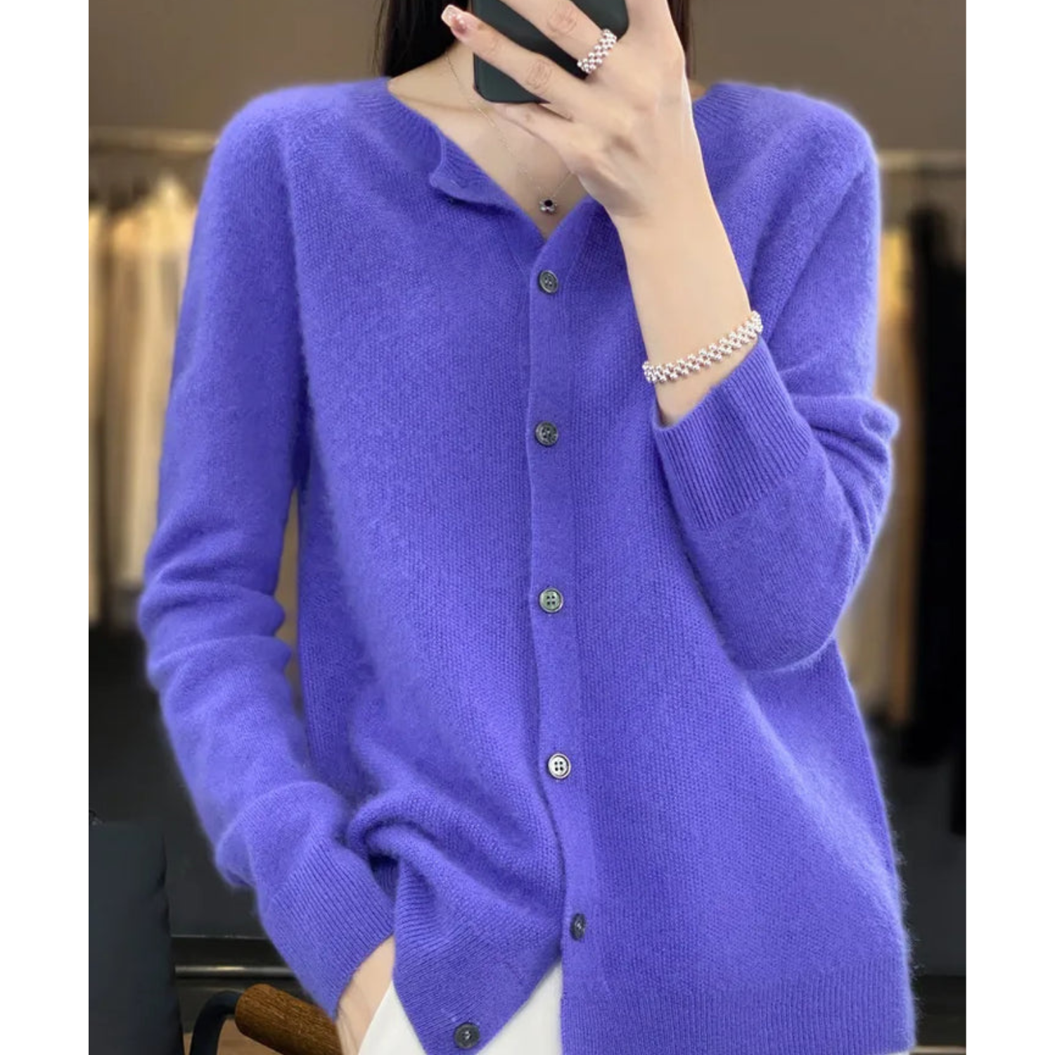Women's Long Cardigan with Button Closure – Relaxed Fit, Soft Knit for Everyday Wear 2