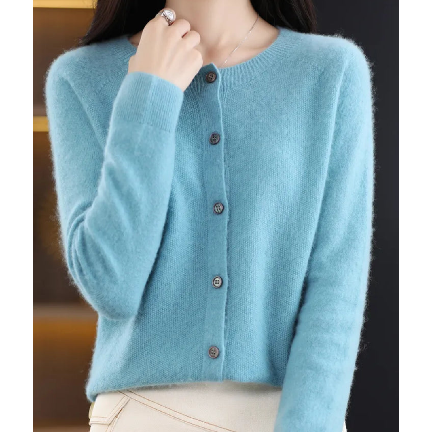 Women's Long Cardigan with Button Closure – Relaxed Fit, Soft Knit for Everyday Wear 3