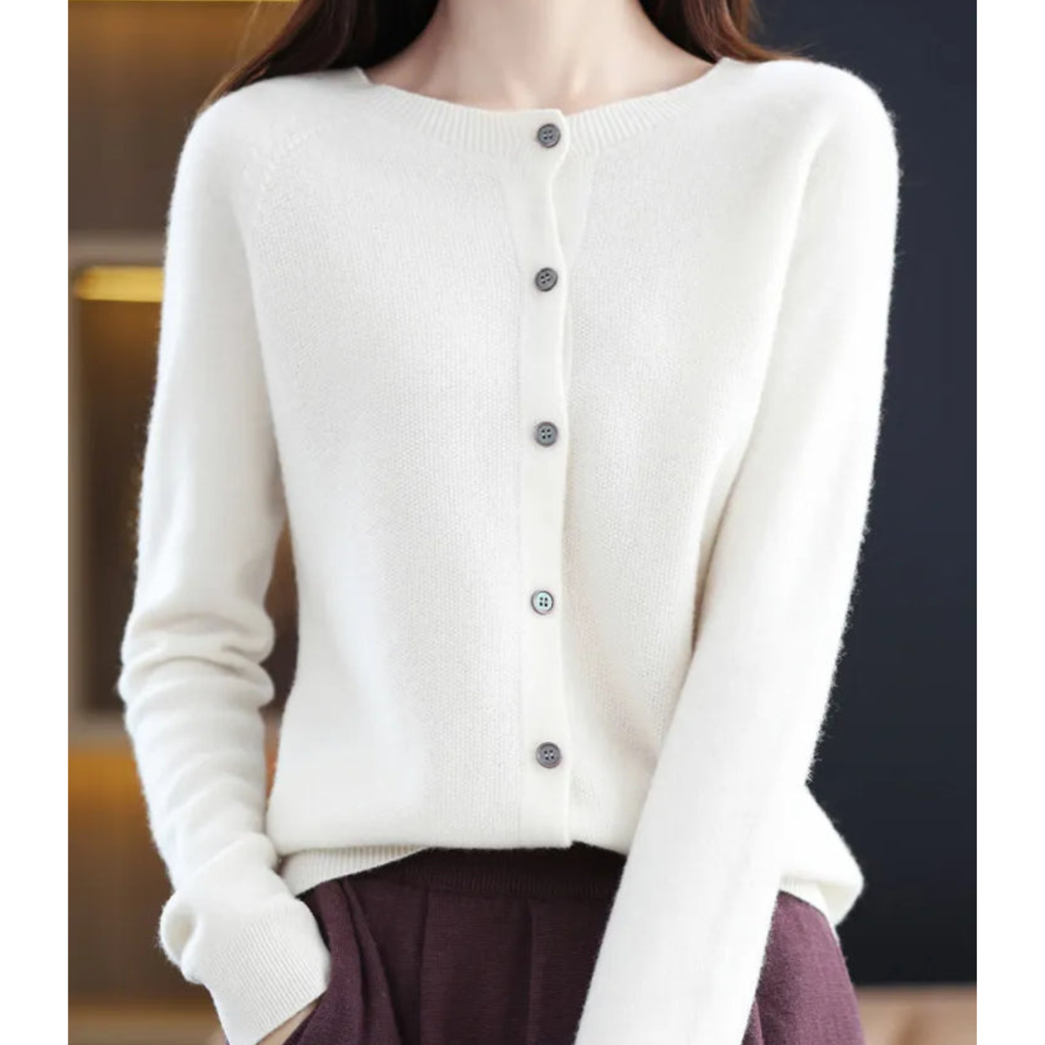 Women's Long Cardigan with Button Closure – Relaxed Fit, Soft Knit for Everyday Wear 4