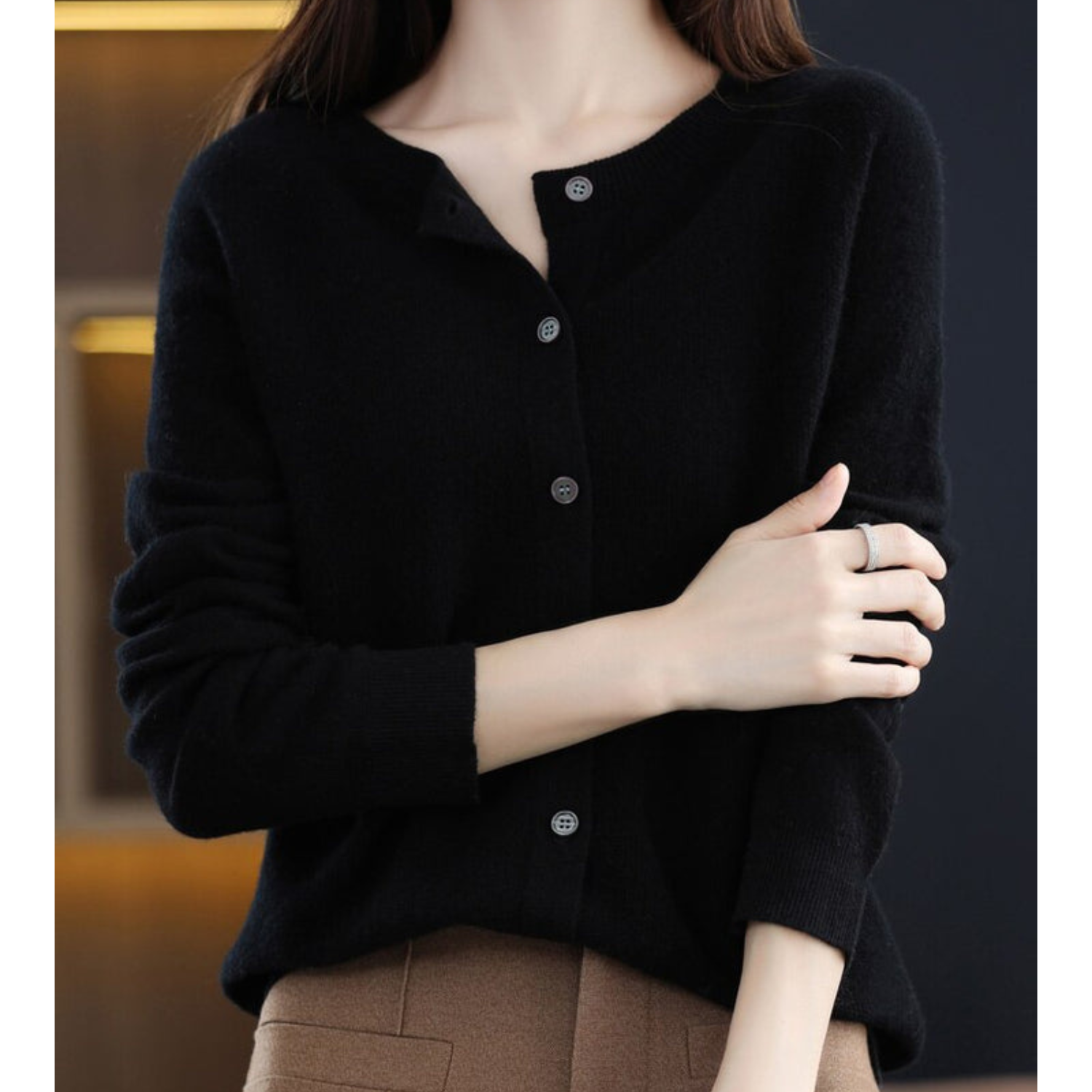 Women's Long Cardigan with Button Closure – Relaxed Fit, Soft Knit for Everyday Wear 5