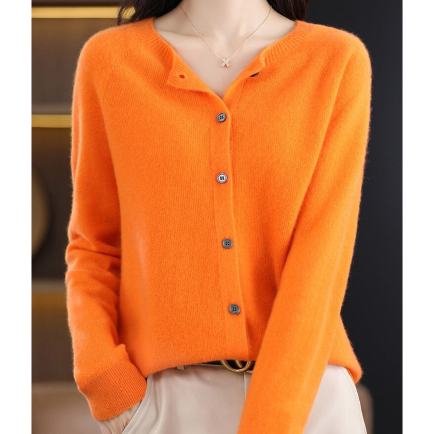 Women's Long Cardigan with Button Closure – Relaxed Fit, Soft Knit for Everyday Wear 7