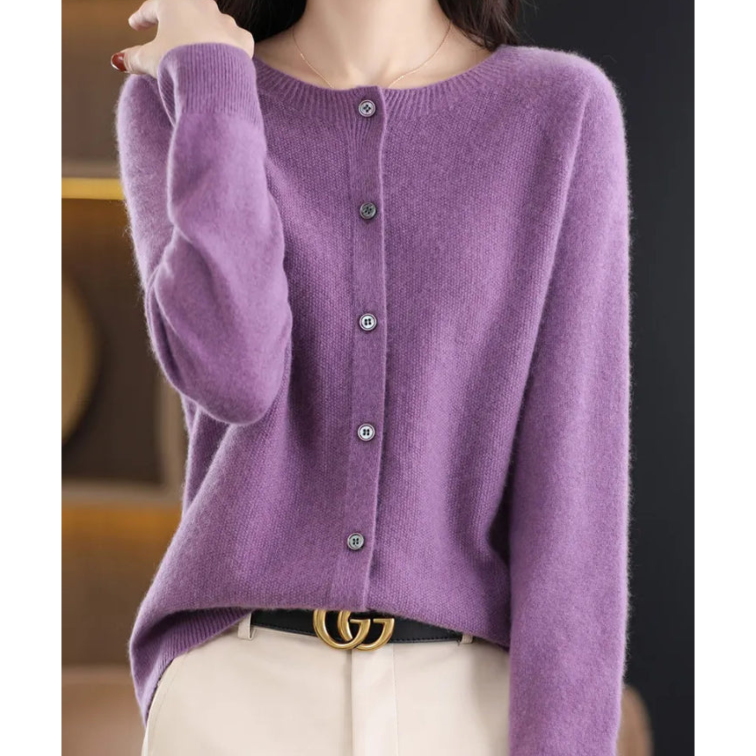 Women's Long Cardigan with Button Closure – Relaxed Fit, Soft Knit for Everyday Wear 8