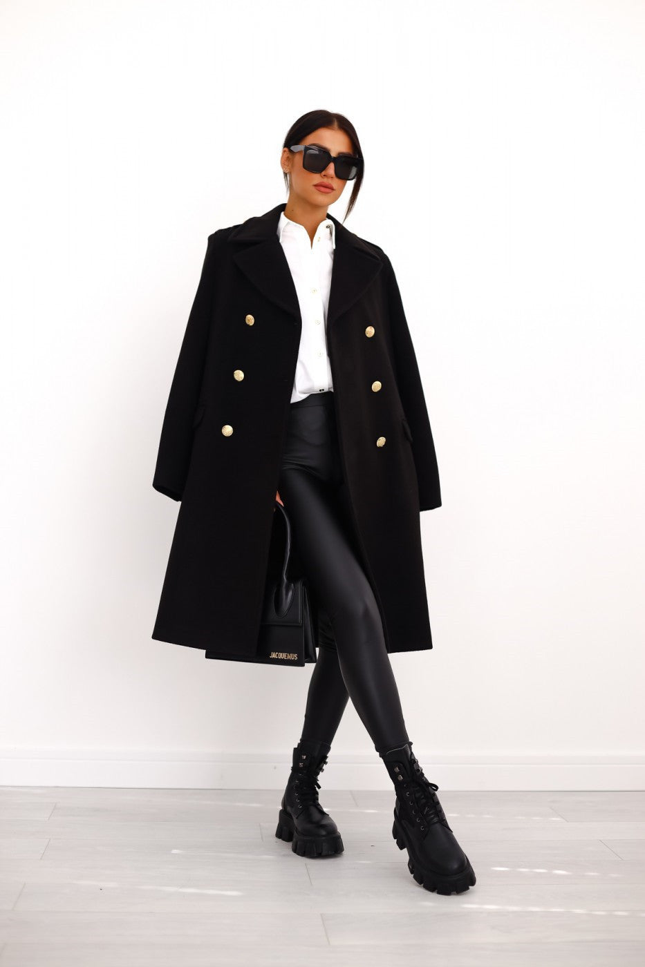 Women's Trench Coat – Long Double-Breasted Winter Outerwear with Pockets 0