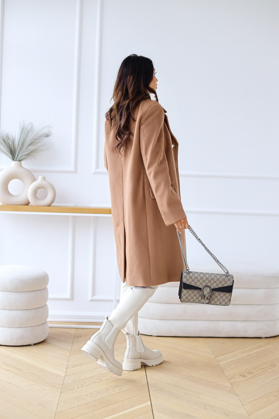 Women's Trench Coat – Long Double-Breasted Winter Outerwear with Pockets 6