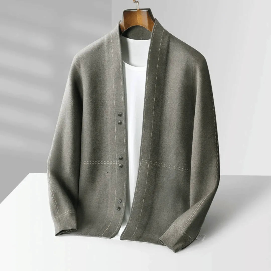 Men's Cardigan Sweater - Button - Front Design for All - Season Layering and Relaxed Fit - We are MFEO