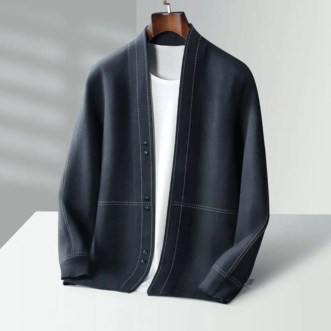 Men's Cardigan Sweater - Button - Front Design for All - Season Layering and Relaxed Fit - We are MFEO