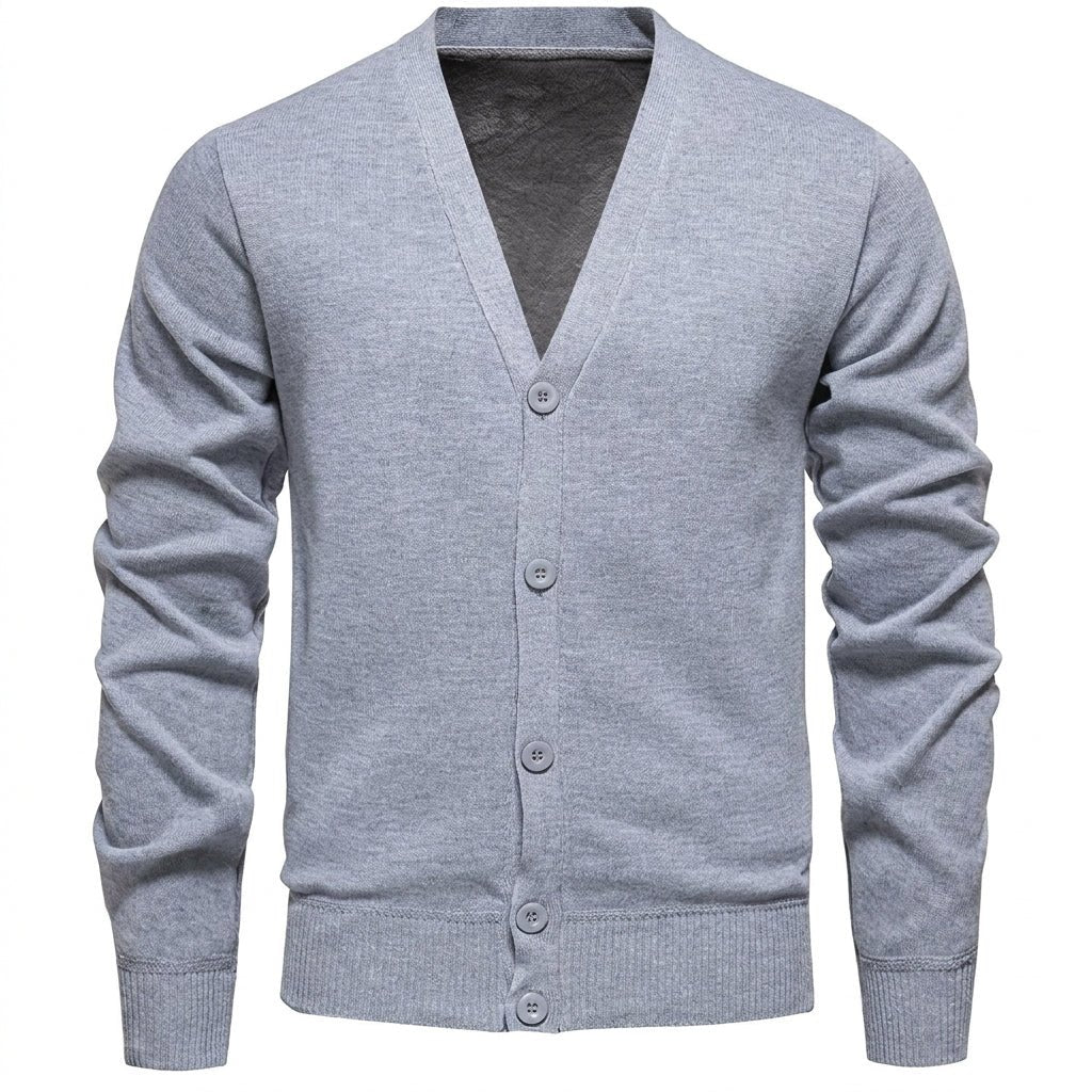 Men's Cardigan Sweater – Slim Fit V - Neck for Autumn and Winter Smart Casual Wear - We are MFEO
