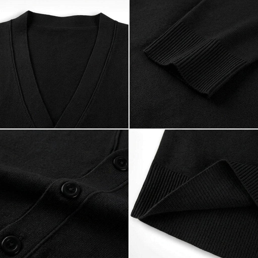 Men's Cardigan Sweater – Slim Fit V - Neck for Autumn and Winter Smart Casual Wear - We are MFEO