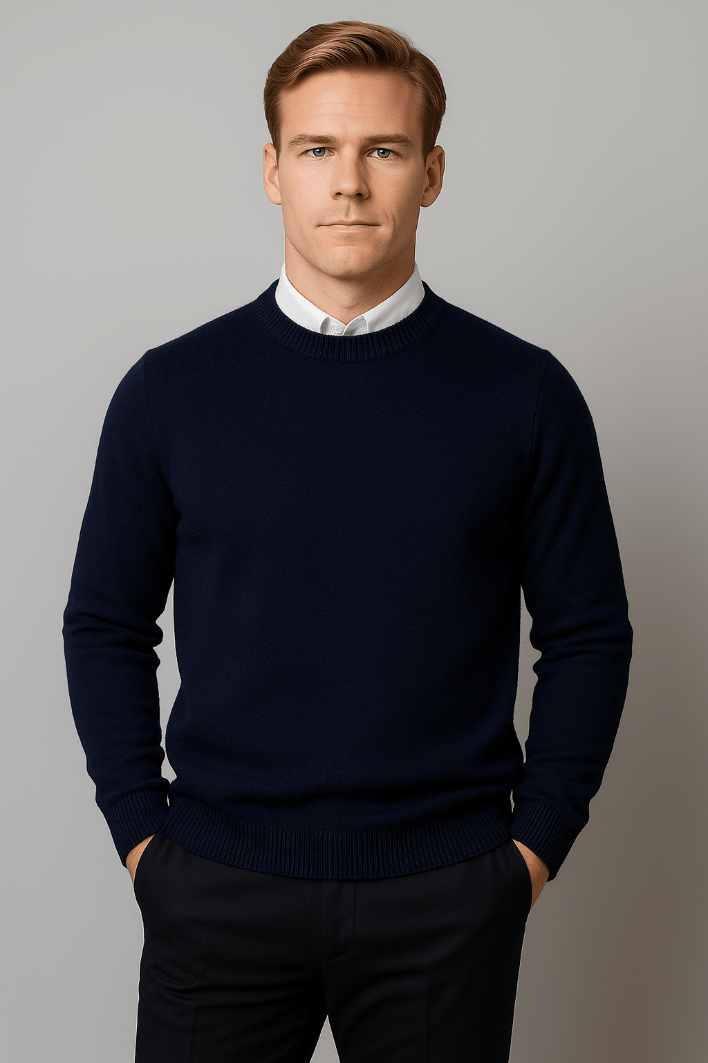 Men's Crew Neck Sweater – Classic Long Sleeve Knit, Flattering Fit - We are MFEO