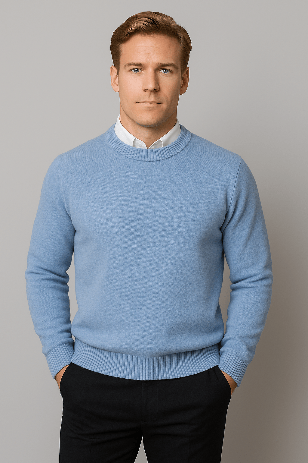 Men's Crew Neck Sweater – Classic Long Sleeve Knit, Flattering Fit - We are MFEO