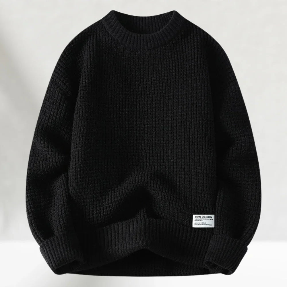 Men's Jumper – Textured Knit Crew Neck Sweater for Casual Wear - We are MFEO