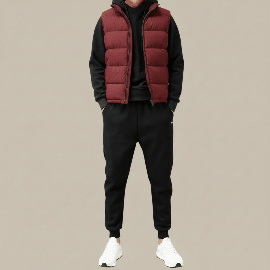 Men's Padded Gilet for Autumn – Zip Fastening, High Collar, Casual Wear - We are MFEO