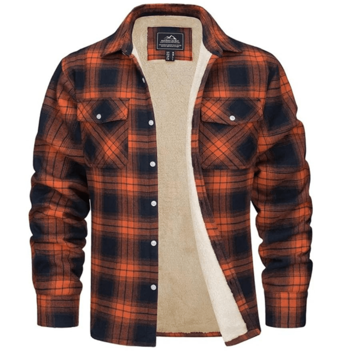 Men's Sherpa Lined Plaid Jacket – Cozy and Stylish for Cold Weather - We are MFEO