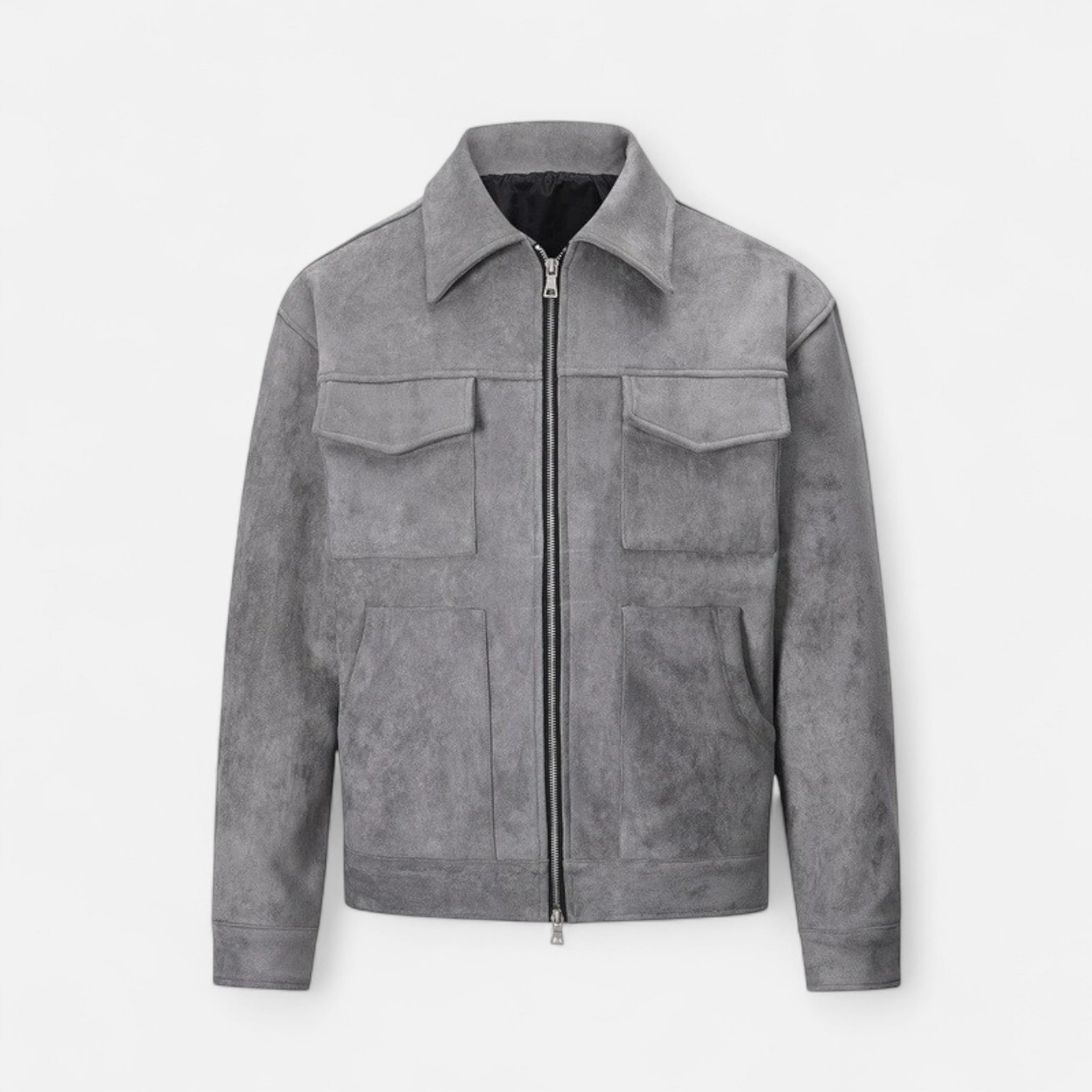 Men's Zip Jacket with Utility Pockets – Relaxed Fit for Everyday Casual Wear - We are MFEO