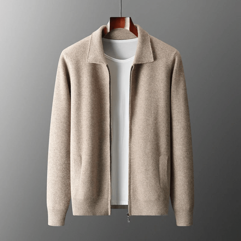 Men's Zip-Up Cardigan – Collared Style with Pockets - We are MFEO