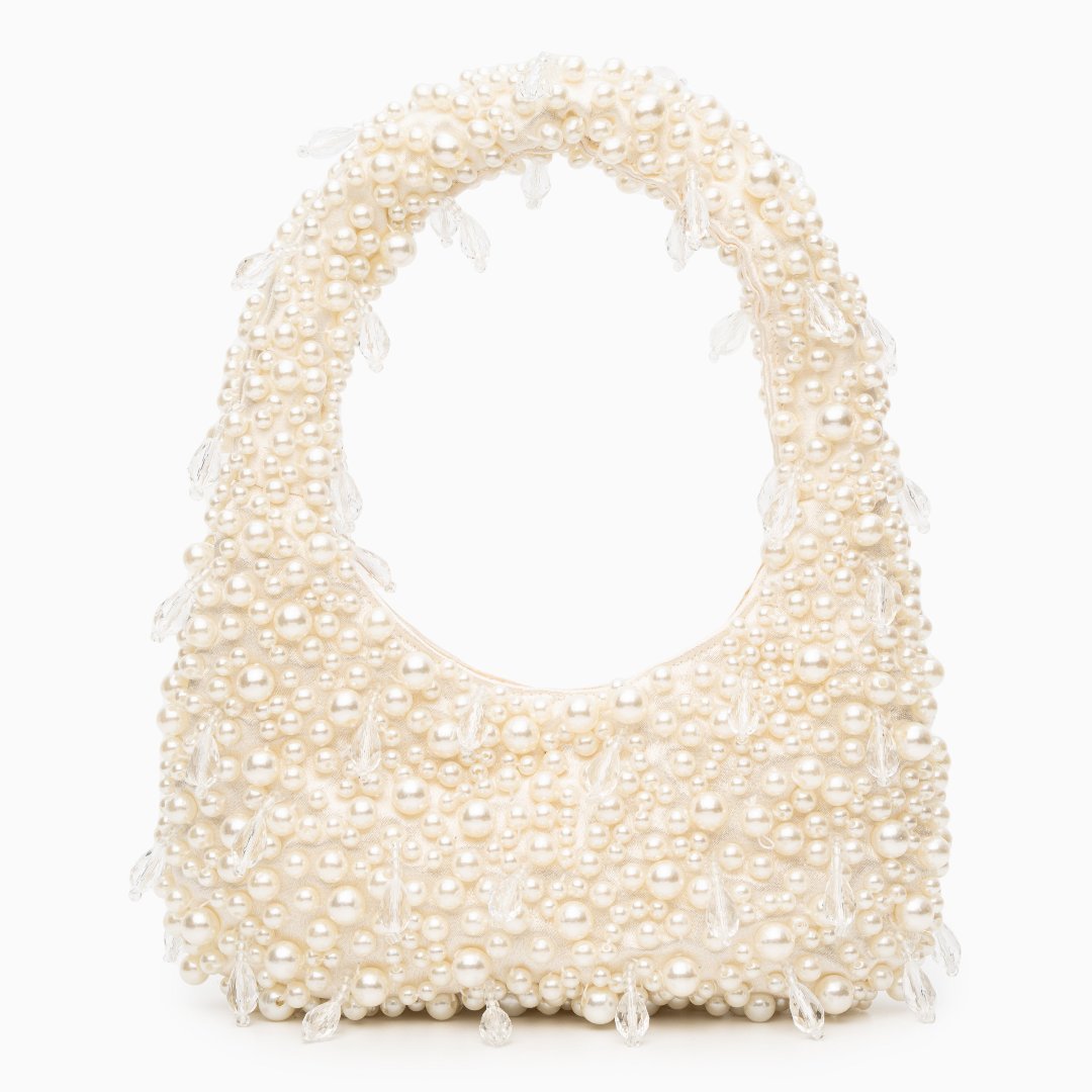 Mini Pearl Beaded Handbag – Structured Evening Bag for Formal Events - We are MFEO