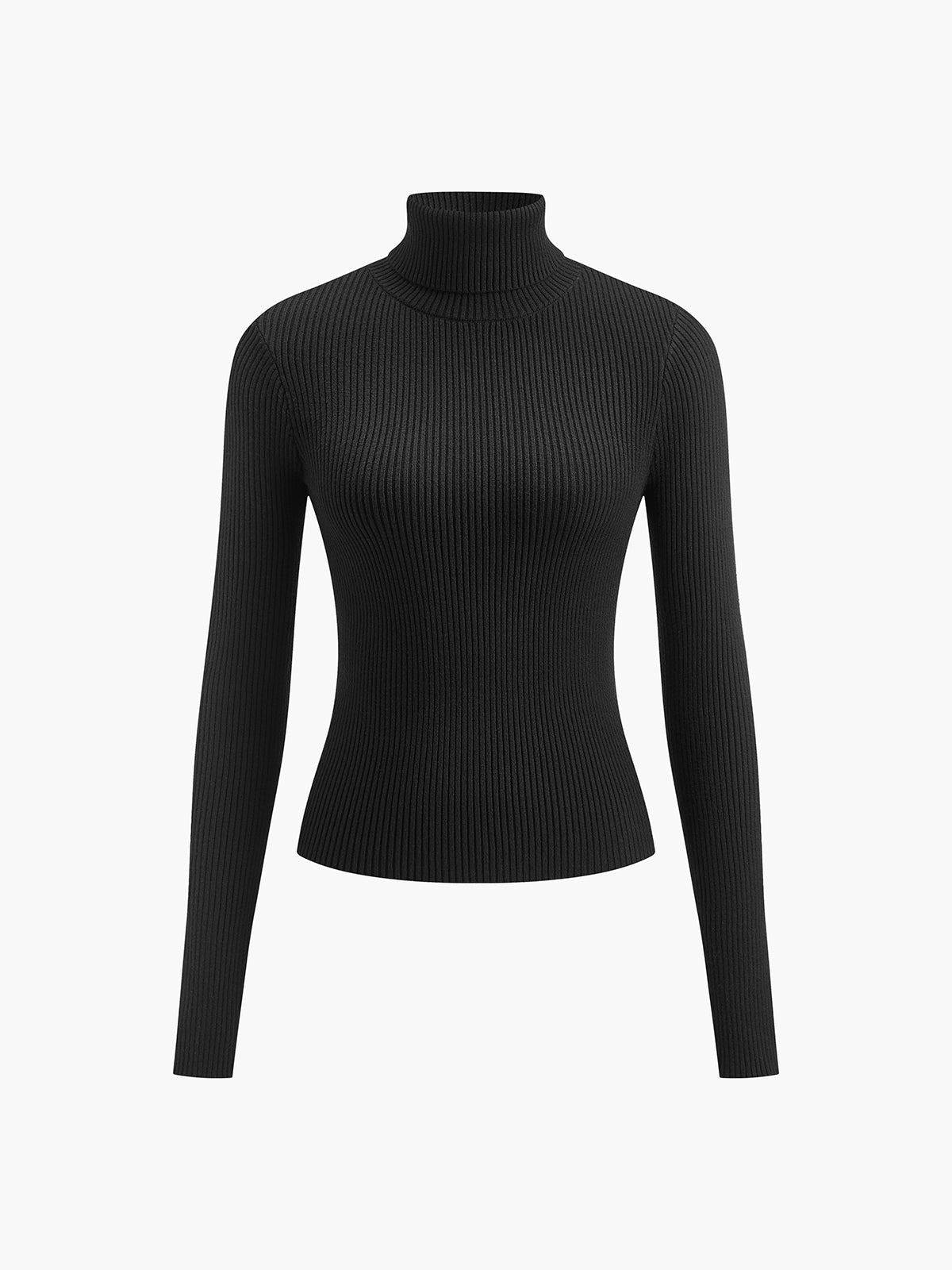 Slim Fit Turtleneck Top for Women – Comfortable Knit for Layering in Autumn/Winter - We are MFEO