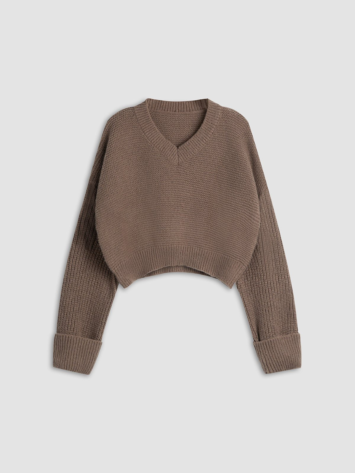 V-Neck Knit Pullover Sweater for Women – Relaxed Fit, Comfortable for Everyday Wear - We are MFEO