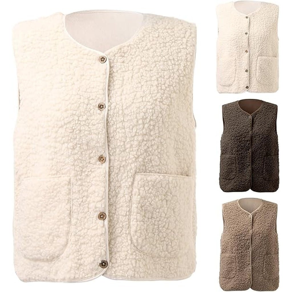 Women's Sleeveless Vest with Button Closure – Versatile Layer for All Seasons - We are MFEO