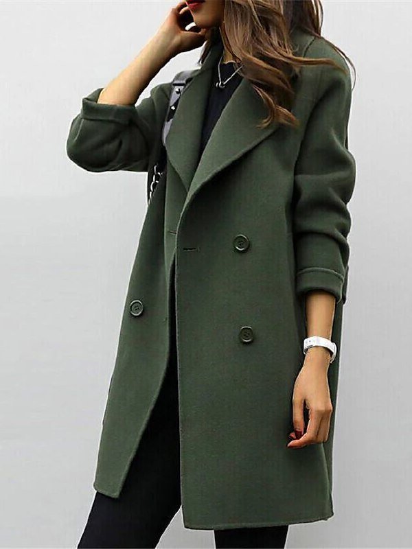 Women's Trench Coat – Double Breasted Mid-Length for Winter Styling - We are MFEO