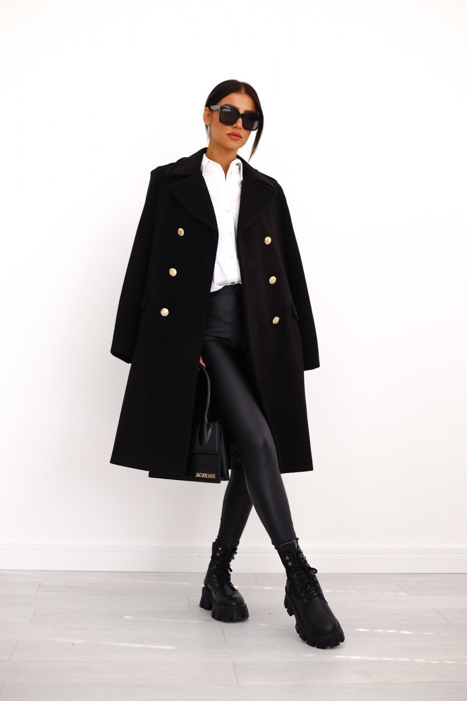Women's Trench Coat – Long Double-Breasted Winter Outerwear with Pockets - We are MFEO